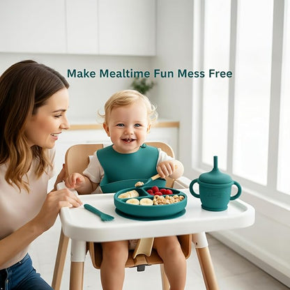 Feeding Set BPA Free - 10 pcs Silicone Baby Set