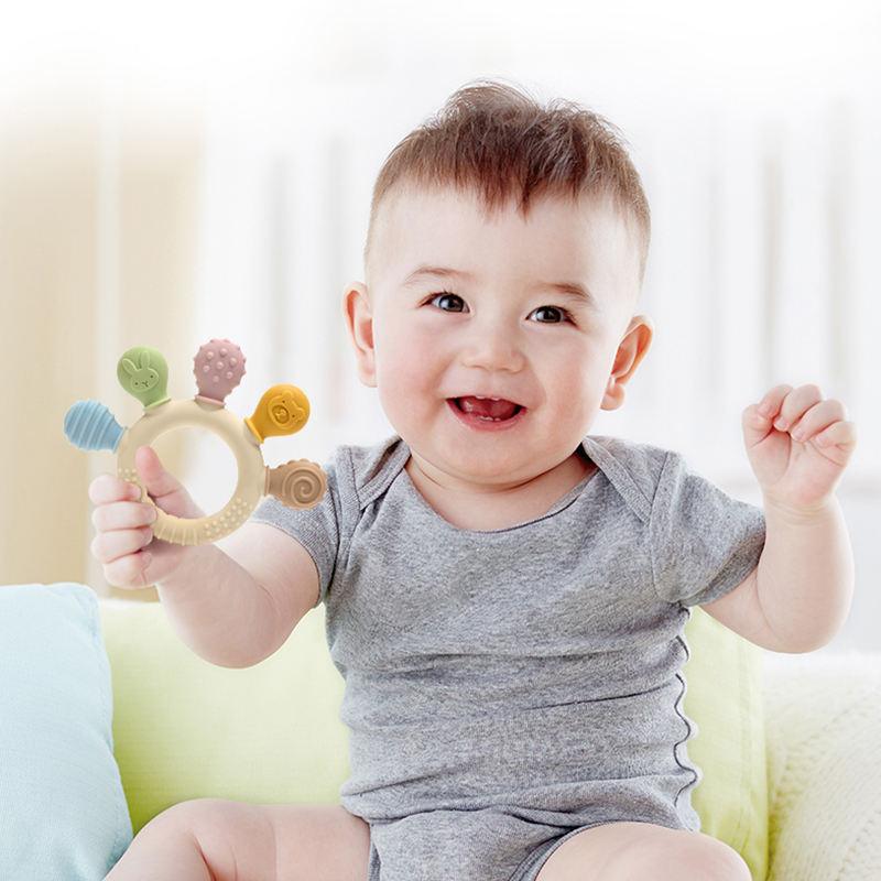 3 in 1 Pack Silicone Baby Teethers | BPA-Free Teething Toys Bundle