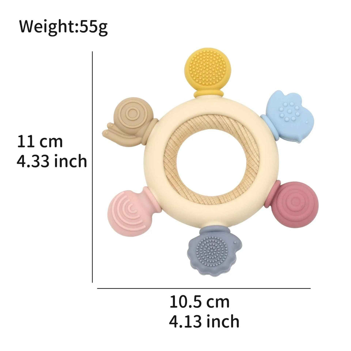 Wooden Rudder Infant Teether for Baby's Teething Stage