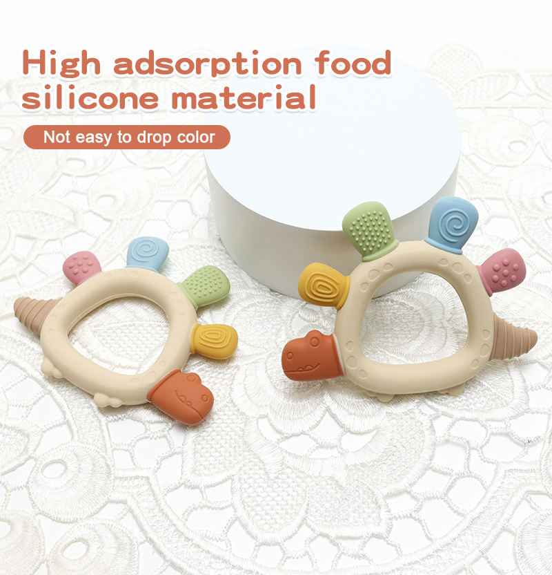 Baby Soothing Teething Baby Teethers Chew Toy Food Grade Silicone