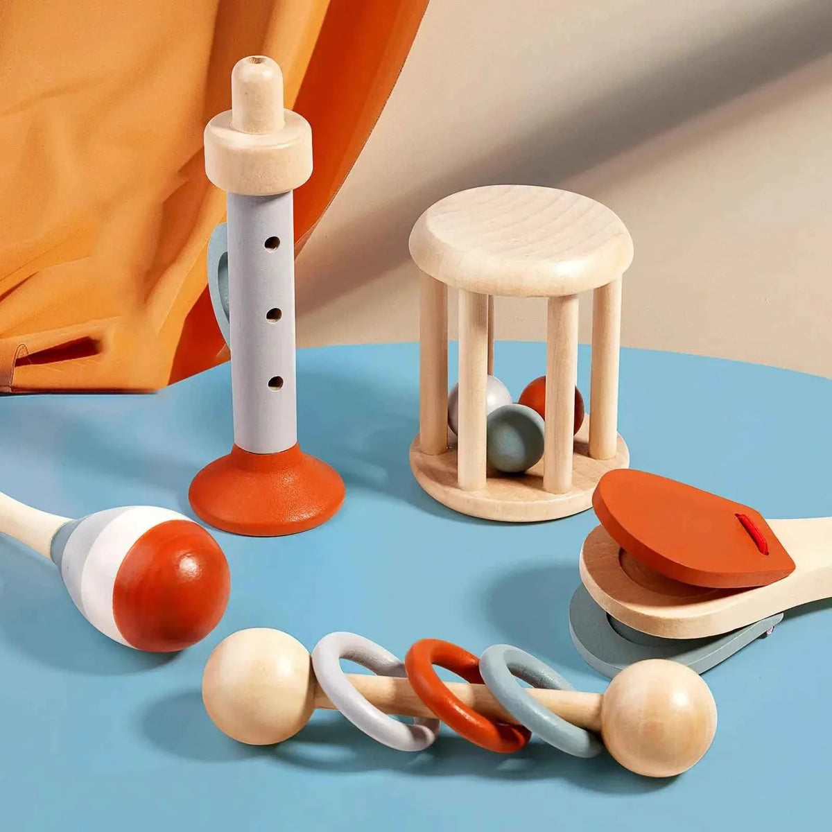 Wooden Musical Instruments Toy Set 5-Piece