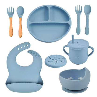 Feeding Set BPA Free - 10 pcs Silicone Baby Set